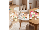 Wooden Tea Set Imaginative Wooden Tea Party No-Screen Playset for Preschoolers, Playroom