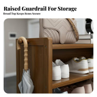 Dust-Proof Multi-Tier Shoe Rack Space Saving Bamboo Shoe Shelf Multifunctional Freestanding Storage Cabinet Easy Assembly for Students, Apartment Dwellers, Homeowners, Hallway, Dorm Room, Closet, Bedroom