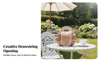 Drawstring Makeup Bag Waterproof Lay Flat Cosmetic Bag Foldable Open Flat Cosmetic Organizer for Women