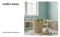 Large Cylindrical container adaptable Toy Container foldable Design for Nursery