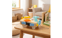 Busy Car Educational Sensory Board with Wheels Wooden Busy Board Fine Motor Car Dashboard Toy Interactive for Toddlers, Playroom