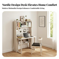 Foldable Fold-foldable Desk with Pegboard Space-Saving Wall-Mounted Fold-foldable Workstation Multi-Functional Computer Station Minimalist Design for Students, Apartment Dwellers, Home Office Workers, Study Room, Small Spaces, Bedroom