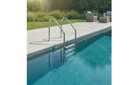 Stainless Steel Pool Ladder Non-Slip Pool Ladder with Handrails Screw-On