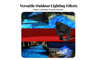 Waterproof LED Aquatic Creature Pattern Beam Light Crisp Projection Water Wave Light Illuminator Adjustable Beam Angle for Gardens, Garden