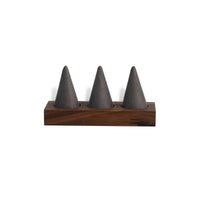 Jewelry Display Stand with Wood Base Velvet Jewelry Display Stand Countertop Multi-Functional for Boutiques, Dressing Tables