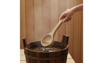 Long-Handled Wooden Sauna Ladle Natural Wood Wooden Sauna Scoop Smooth for Steam Room, Home Spa