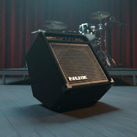 3-Band Equalizer Electronic Drum Amplifier Balanced Frequency Reaction 30W Drum Amp True Analog Circuit Simulation Digital Modeling 30W Practice Amplifier Two Channel for Drummers, Musicians, Home Studio, Small Gigs