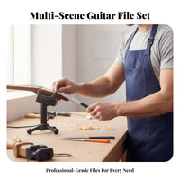 Long-Lasting Guitar Fret File Set Comfortable Grip Fret Crowning File Portable for Guitarists, DIY Enthusiasts, Workshop, Music Studio, Home