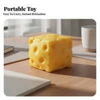 Cheese Fidget Toy Moldable Large Cheese Super Soft Sensory Toy for Adults, Kids, Office, Desk