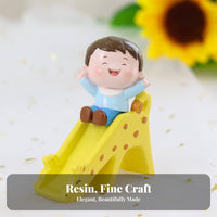 Cute Design Playground Theme Cake Topper Resin Doll Ornament for Children, Desktop