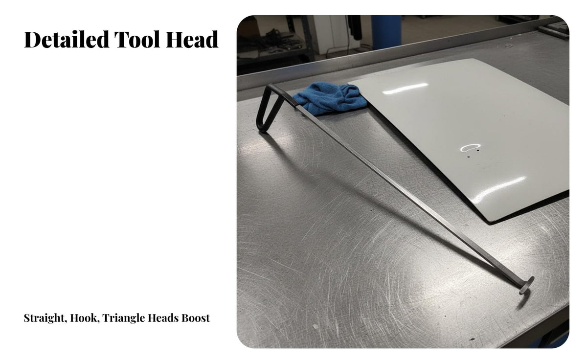 Car Ding Removal Lever Metal Reshaping Tool Rod Long Reach Auto Body Tool for Professionals, DIY Enthusiasts, Garage