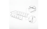 Electroplated Barbecue Grill Rack with Support Legs Rectangular Rib Rack Heavy-Duty Long-Lasting for Backyard Cooks
