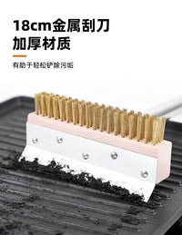Stainless Steel Pizza Oven Cleaning Brush with Copper Bristles