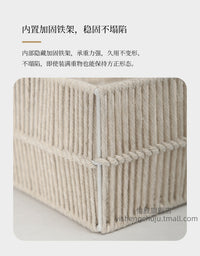 Cotton Rope Woven Desk Storage Box with Lid