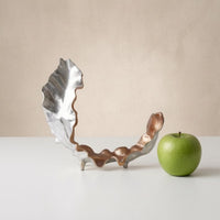 Aluminum Fruit Tray Sculptural Decorative Leaf Tray Irregular Household Decoration