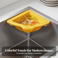 Attachable Sink Strainer Prevents Clogs Kitchen Sink Food Catcher Attachable Corner Basket Rust-Resistant Large Capacity for RVs