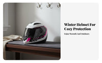 Full Face Helmet 3C Certified Helmet Sturdy Shell Secure Headwear for Women, Motorcyclists, Daily Commute, Long Rides