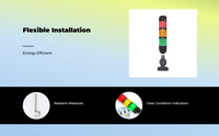 3-color LED tower light, 24V, high brightness