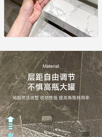 浴室置物架免打孔亚克力卫生间厕所洗手洗漱台墙上壁挂三角收纳架 冰川纹三角篮-单层带杆