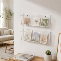 Card Display Rack Set of 2, Transparent Plastic, 24cm×30cm, For Collectible Card Storage