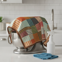 Colorful Patchwork Dust Cover for Coffee Machine Microwave Refrigerator