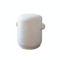 Fluffy Sherpa Material toadstoolShaped Ottoman Multi-Functional toadstoolShaped Pouf Minimalist Design Low Stool Soft and Comfortable for Adults, Homeowners, Parents, Bedroom, Living Room, Entryway, Reading Nook