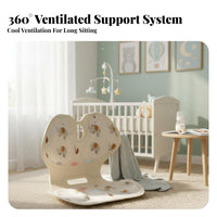 Ergonomic Design spinal Support Floor Seat Japanese type Adjustable floor mat Chair adaptable Use Indoor Furniture Space-Saving for Nursing Mothers Women, Nursery, Bed Rest, Living Room, Home Office