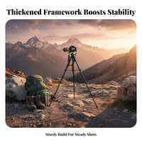Stable & Sturdy Professional Camera Tripod 360° Rotation Heavy Duty Tripod Stand Universal Compatibility Telescope Mount Foldable for Photographers, Content Creators, Night Fishing, Recording Recording, Outdoor, Studio
