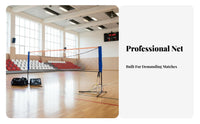 Indoor Outdoor Use Portable Badminton Net Easy Assembly Foldable Badminton Net Set Lightweight Sports Equipment Long-Lasting Construction for Family, Beginners, Kids, Backyard, Training, Beach