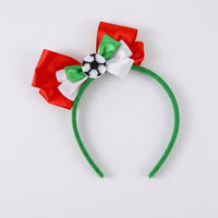 Football Headband with Bow for Party, Sports Themed Decoration, Butterfly Soccer Stadium Cheering Celebration