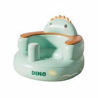 Cartoon Design Inflatable Baby Sofa Spine Protection Baby Learn to Sit Chair Multi-Functional Infant Support Seat Built-in Pump for Infants