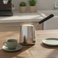 Milk Pot with Pouring Spout Polished Milk Pot Small Saucepan for Kitchen