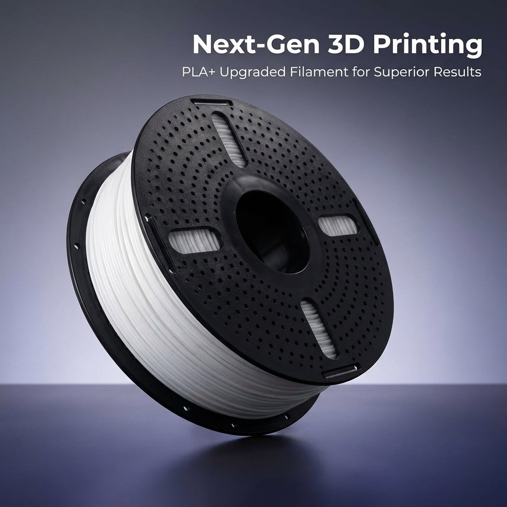 Filament 1.75mm White 1KG Spool, Upgraded PLA Material for FDM 3D Printers, Stronger Tougher for Prototyping and Modeling Hobbyists