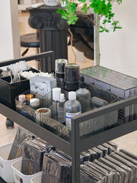 Black Diamond-Texture Multi-Purpose Desktop Storage Box for Beauty Tools