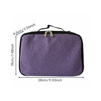 Multi-Eyeglass Travel Case Secure Zipper Closure Sunglasses Organizer Box Soft Lining Portable Eyewear Storage Bag