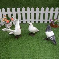 Lifelike Pigeon Figurine Decorative Dove Model for Wedding and Home