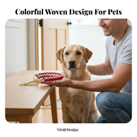 Braided Rope Dog Sturdy Braided Rope Comfortable Woven Pet Neck Chain for Walking, Outdoor