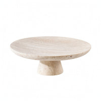 Marble Pedestal Tray Minimalist Marble Produce Dish Bowl Decorative Stone Bowl for Entryway