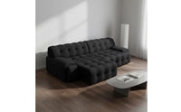 Electric Sofa Bed Transformable Design Multi-Functional Textile Sofa Easy Conversion Folding Sleeper Recliner for Small Areas, Home Theater
