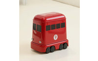 Bus Trash Bin Space-Saving Trash Bin with Wheels Narrow Wastebasket Compact Press-to-Open for Children, Bedroom, Living Room