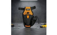 Buckle Closure Drill Tool Waist Bag Reinforced Stitching Tool Waist Bag Side Pocket Drill Pouch Black Orange
