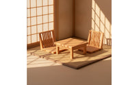 3 Pieces Dollhouse Furniture with Table and Chairs Compact Dollhouse Table and Chair Set Unique for Hobbyists, Collectors