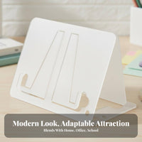 Portable Foldable Bookrest with sheet holders Multi-Functional Adjustable perusing Rest Eron the movenomic Book Stand Handshandshands-off for Professionals, Musicians, Study Room, Home Office, Bedroom, Library