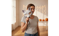 Canine Facial Covering Ready to Wear Canine Face Covering with Elastic Strap Breathable for Halloween