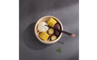Shallow Bamboo Steamer Basket Round Bamboo Steamer Woven Cookware Natural for Home Cooks, Dumplings, Steamed Small Dishes Sum, Buns