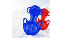 Two-Person Snow Sled Lightweight Sled with Handles Toboggan for Sledding