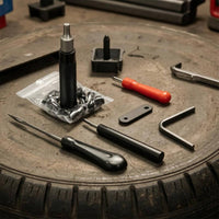 Portable Tubeless Tire Repair Kit Roadside Use Tire Plug Kit Rubber Plugs Vehicle Accessory Aluminum Alloy for Carrying