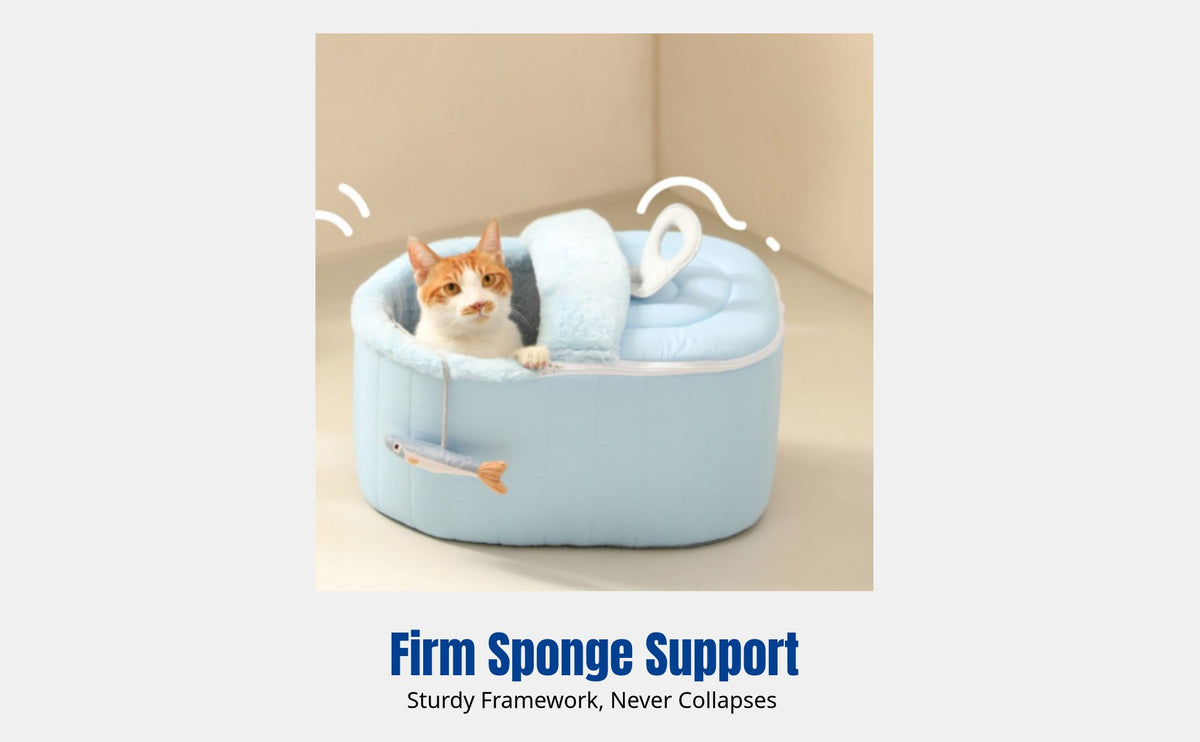 Canned Food Shaped Bed Removable and Cleanable Feline Den All-Oceanson Use 2-in-1 Versatile for Feline Companions, Small Dogs