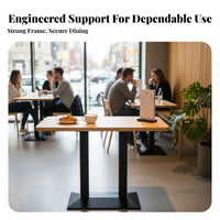 Commercial Grade Restaurant Table and Chair Set Thickened Tabletop Restaurant Dining Set Stable Structure Quick-Service Dining Furniture Easy to Clean for Cafe Owners, Homeowners, Snack Bar, Cafe, Banquet Hall, Kitchen