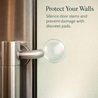 6 Pack Clear PU Door Wall Mounted Door Stoppers, Anti-Collision Wall to Protect Walls, Soft for Refrigerator Door